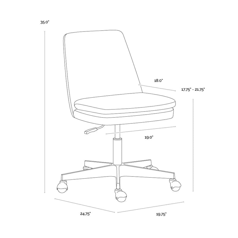 Berget Fabric Office Chair-Office Chairs-SUNPAN-LOOMLAN