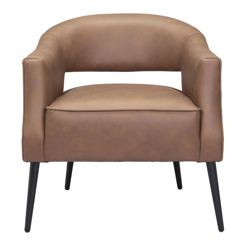 Berkeley Accent Chair Vintage Brown Club Chairs LOOMLAN By Zuo Modern