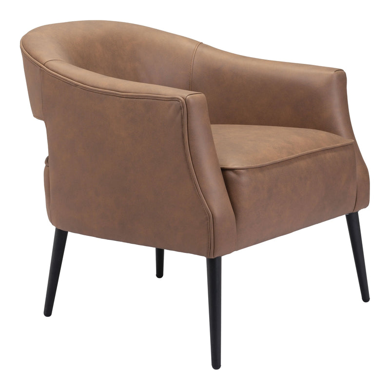 Berkeley Accent Chair Vintage Brown Club Chairs LOOMLAN By Zuo Modern