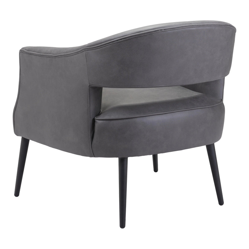 Berkeley Accent Chair Vintage Gray Club Chairs LOOMLAN By Zuo Modern