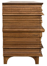 Bernard Wood Dresser With 6 Drawers-Dressers-Noir-LOOMLAN