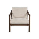 Bernard Cream Polyester Upholstered Club Chair