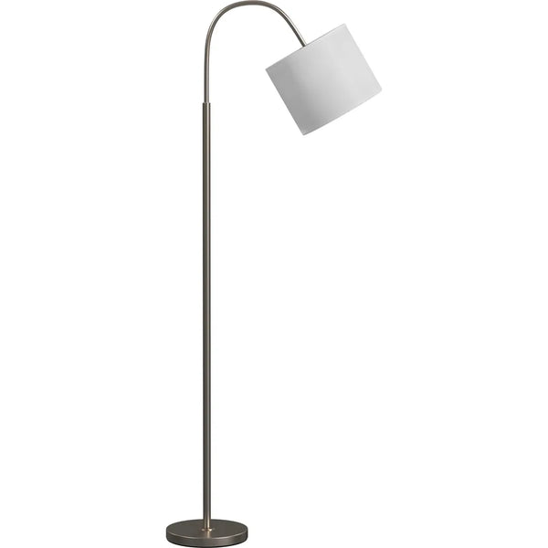 Berrien Metal White and Silver Floor Lamp