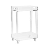 Bertie Acrylic Made Clear Bar Cart-Home Bar Carts-Chelsea House-LOOMLAN