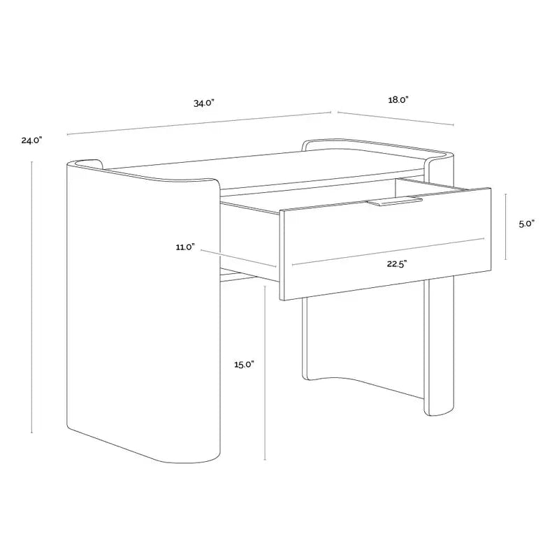 Beryl Wooden Brown Nightstand-Nightstands-SUNPAN-LOOMLAN