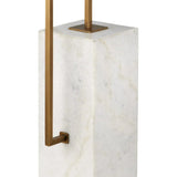 Beside Marble and Metal White Floor Lamp