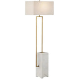 Beside Marble and Metal White Floor Lamp