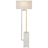 Beside Marble and Metal White Floor Lamp