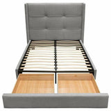 Beverly Grey Bed With Storage-Beds-Diamond Sofa-LOOMLAN