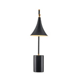 Bibliophile Black Marble Table Lamp-Table Lamps-Currey & Co-LOOMLAN