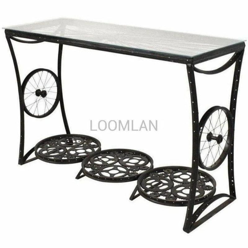 Bicycle Parts Slim Console Table Storage