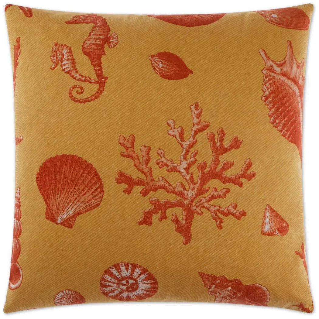 Big Sur Orange Throw Pillow With Insert