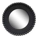 Biji Wooden Framed Round Wall Mirror