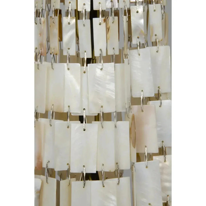 Bijou Metal & Shells Chandelier Antique Brass - LOOMLAN - Noir - Chandeliers