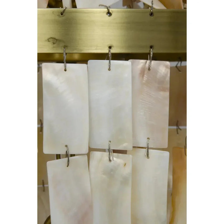 Bijou Metal & Shells Chandelier Antique Brass - LOOMLAN - Noir - Chandeliers