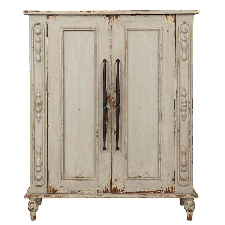 Bijou Vintage Designed Wooden Hall Cabinet-Accent Cabinets-Furniture Classics-LOOMLAN