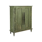 Bijou Vintage Designed Wooden Hall Cabinet-Accent Cabinets-Furniture Classics-Green-LOOMLAN