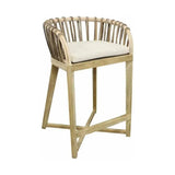 Binah Teak Counter Stool-Counter Stools-Artesia-Natural-LOOMLAN