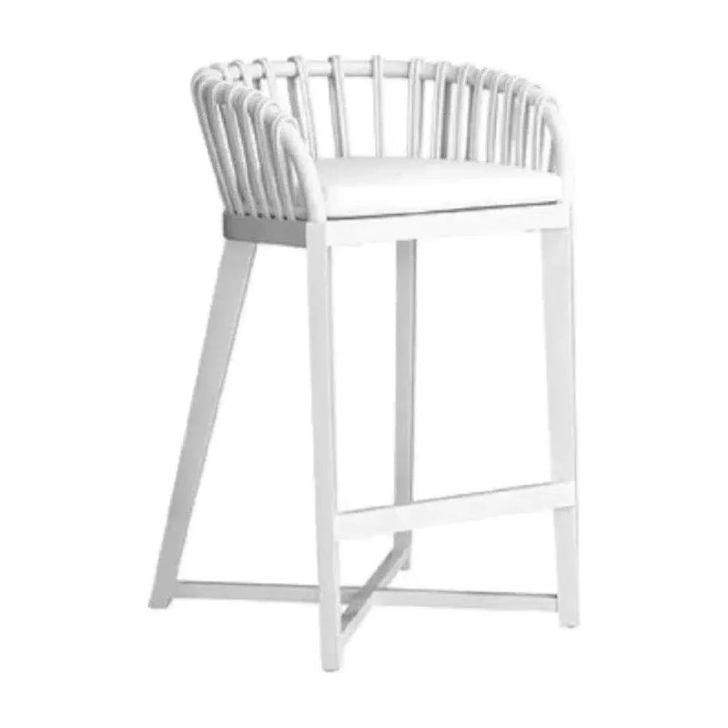 Binah Teak Counter Stool-Counter Stools-Artesia-White-LOOMLAN