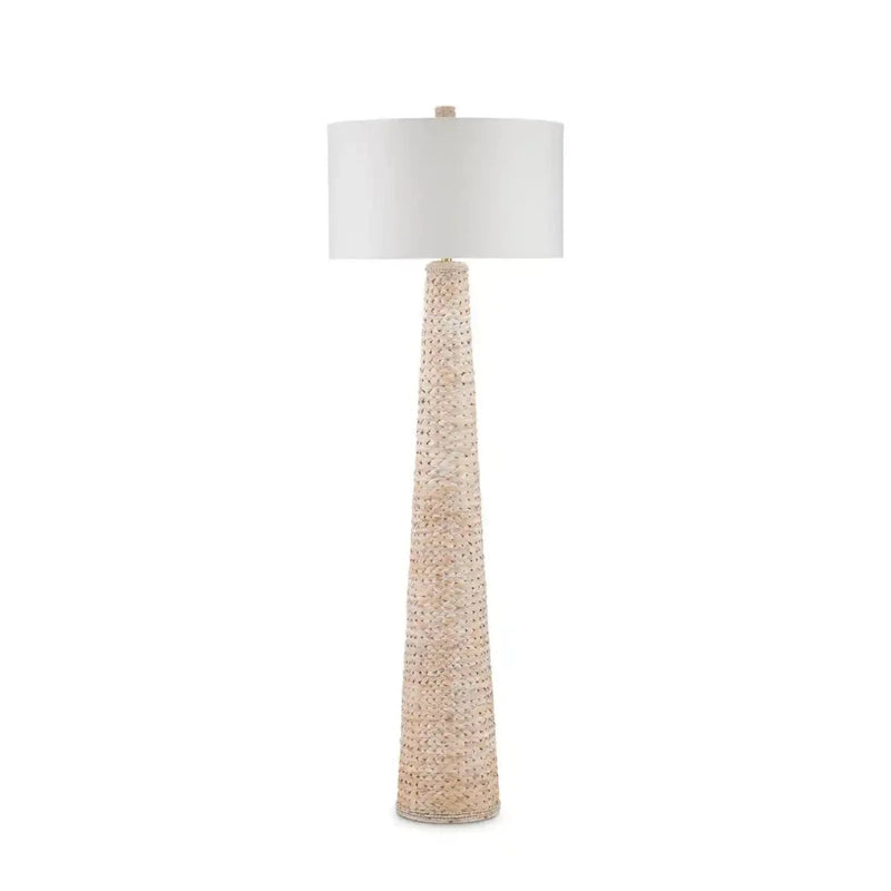 Birdsong Whitewash Floor Lamp-Floor Lamps-Currey & Co-LOOMLAN