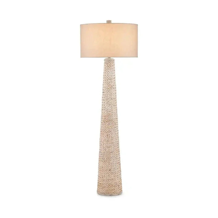 Birdsong Whitewash Floor Lamp - LOOMLAN