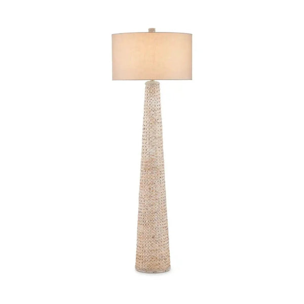 Birdsong Whitewash Floor Lamp-Floor Lamps-Currey & Co-LOOMLAN