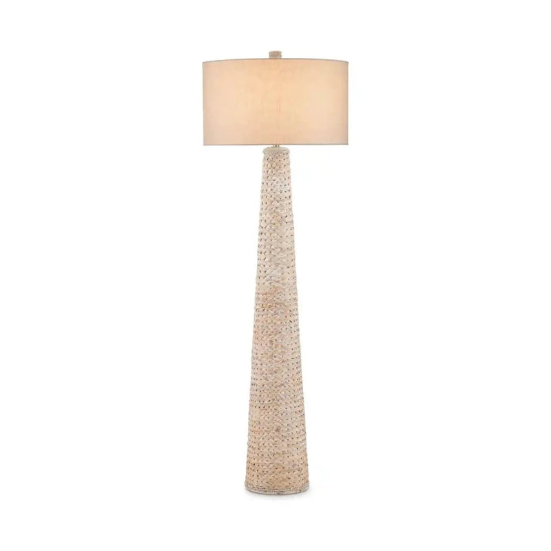 Birdsong Whitewash Floor Lamp-Floor Lamps-Currey & Co-LOOMLAN