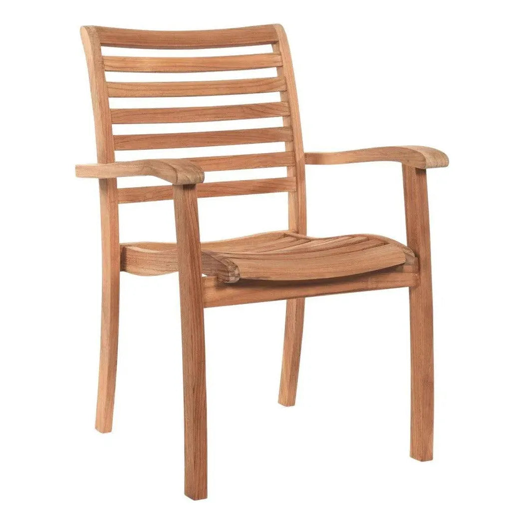 Birmingham Stacking Teak Outdoor Dining Armchair 4PC