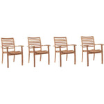 Birmingham Stacking Teak Outdoor Dining Armchair 4PC