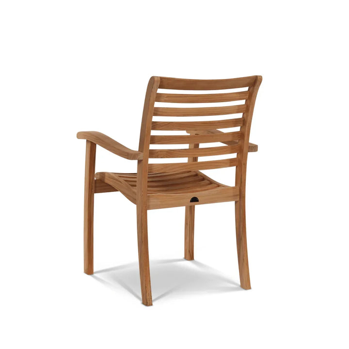 Birmingham Teak Patio Square Dining Set 5PC-Outdoor Dining Sets-HiTeak-LOOMLAN