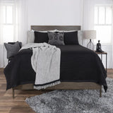 Black Bedroom Quilt 3 Piece Set Parker-Quilt Sets-LOOMLAN-LOOMLAN