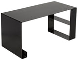 Black Black Steel Desk-Home Office Desks-Noir-LOOMLAN