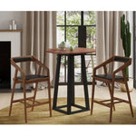 Black Brown Mid-Century Modern Barstool