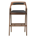 Black Brown Mid-Century Modern Barstool