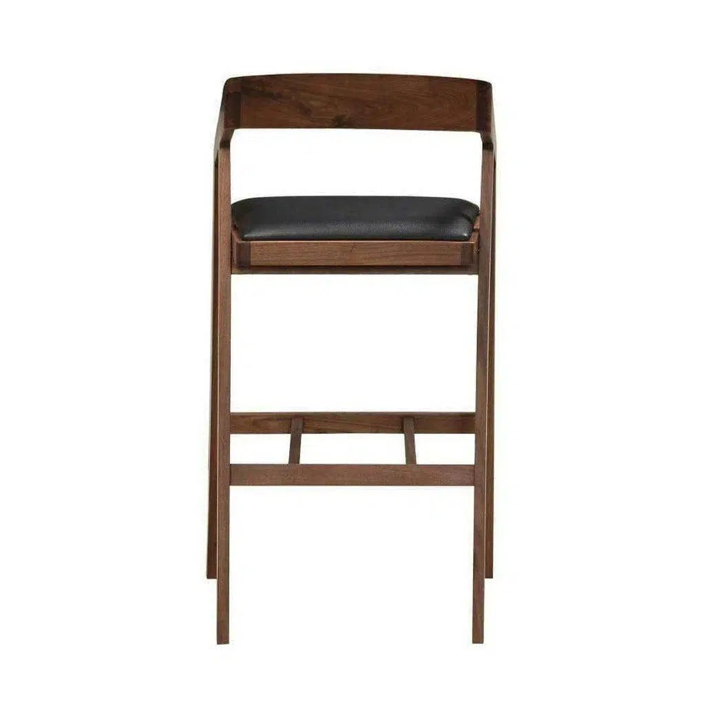 Black Brown Mid-Century Modern Barstool