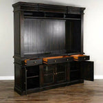 Black Entertainment Wall Unit Media Console