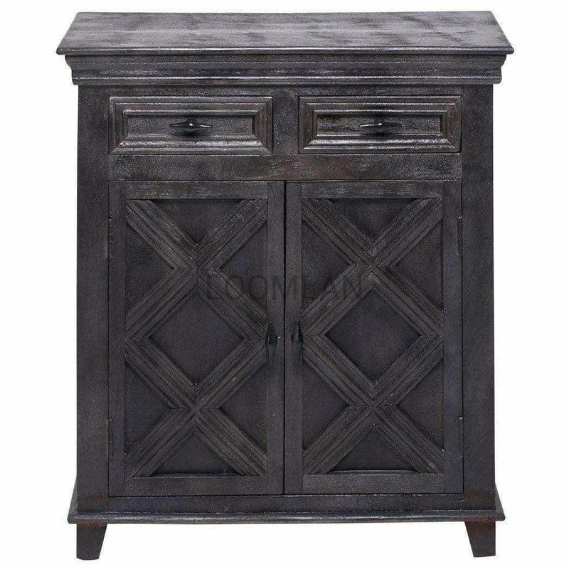 Black Farmhouse Wood Cabinet Drawers