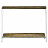 Black Iron Antique Brass Boyles Brass Console Table Console Tables LOOMLAN By Currey & Co