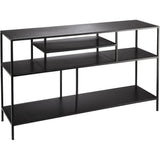 Black Iron Element Shelved Console Table