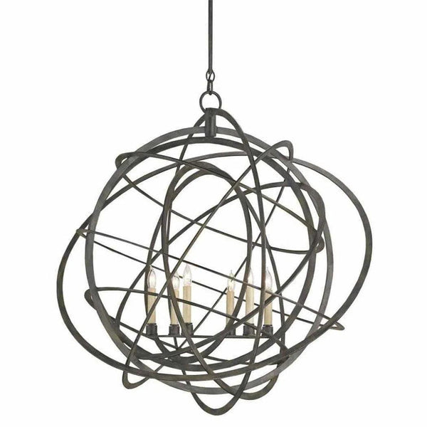 Black Iron Genesis Black Orb Chandelier