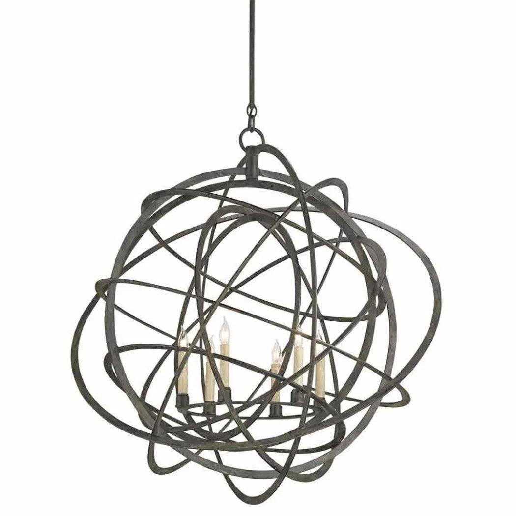 Black Iron Genesis Black Orb Chandelier