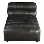 Black Leather Lounge Chaise Indoor Seating