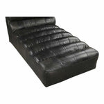 Black Leather Lounge Chaise Indoor Seating