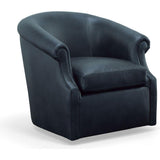 Black Leather Swivel Club Chair Seattle