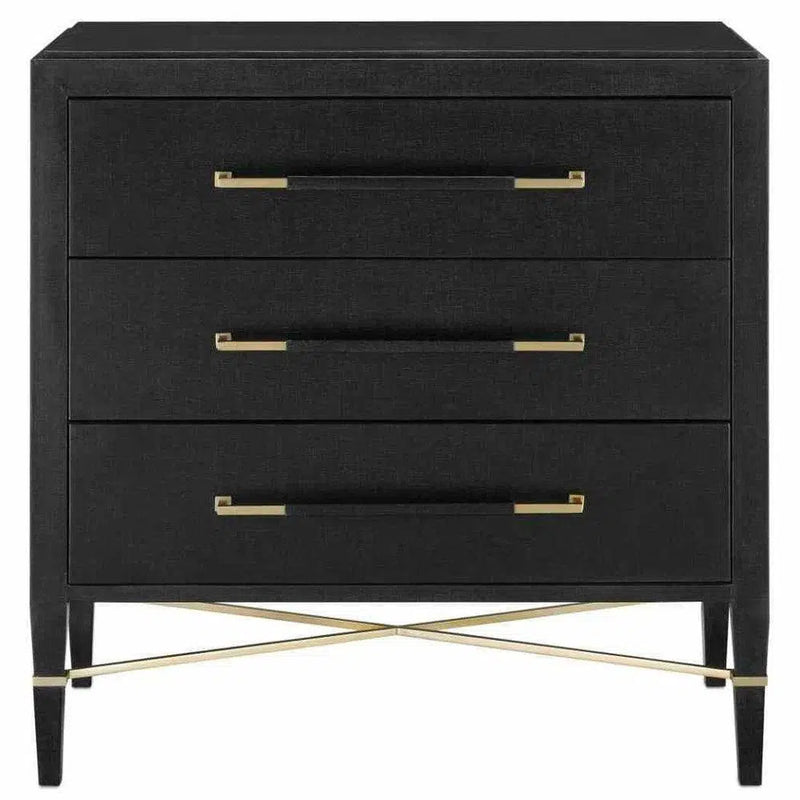 Black Linen Champagne Verona Black Chest