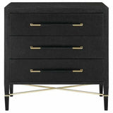 Black Linen Champagne Verona Black Chest