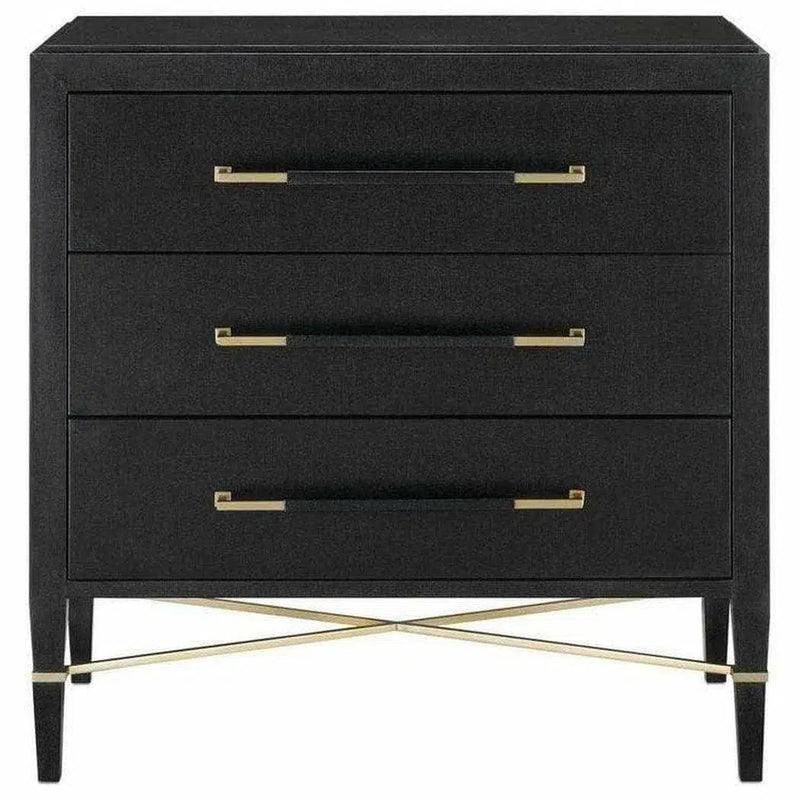 Black Linen Champagne Verona Black Chest