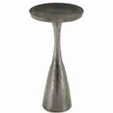 Black Nickel Ishaan Black Accent Table Side Tables LOOMLAN By Currey & Co