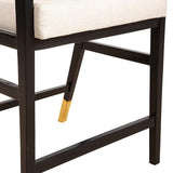 Black Royce Linen Modern Counter Stool-Counter Stools-Furniture Classics-LOOMLAN