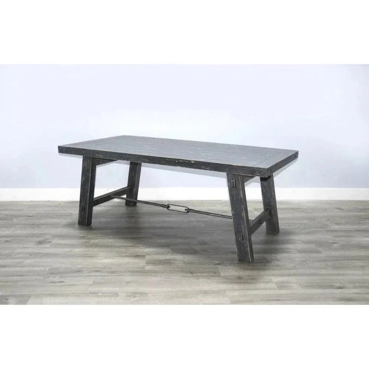 Black Sand Dining Table Black-Dining Tables-Sunny D-LOOMLAN